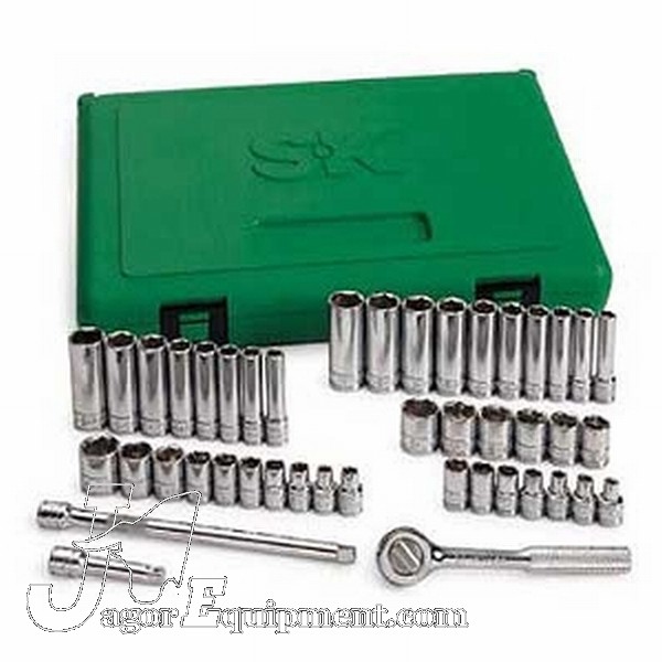 SK Tools 1/4 Drive Metric and Fractional 6 Point Socket Set 91848
