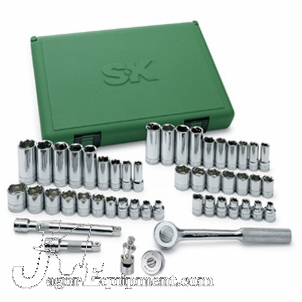 SK Tools 3/8 Drive Metric and Fractional 6 Point Socket Set 94547